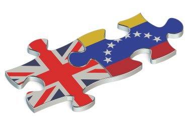 Venezuela ve Büyük Britanya'nın bulmacalar bayrakları üzerinden