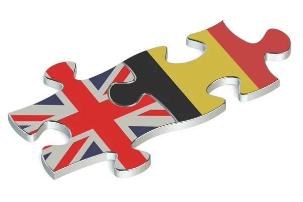 Бельгія та Великої Британії головоломок з прапорами — стокове фото
