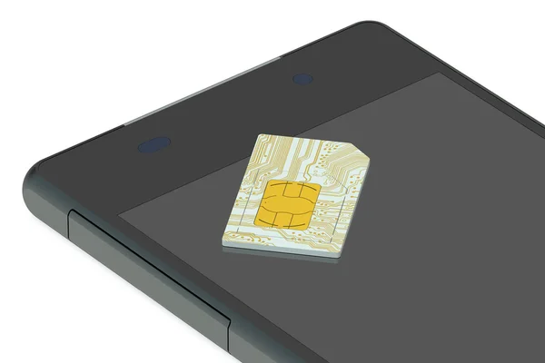 SIM kart ve telefon — Stok fotoğraf