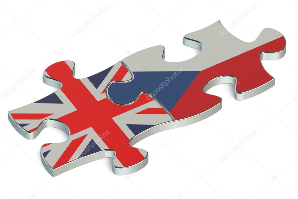 Czech Republic and Great Britain puzzles from flags