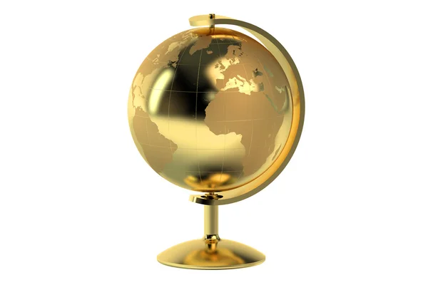 Золотий глобус, ізольовані — стокове фото