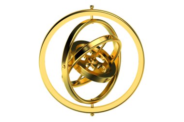 Beyaz arka plan üzerinde izole jiroskop