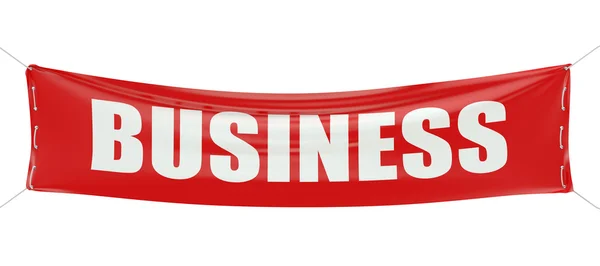 Business concept on the red banner — Stock Photo, Image