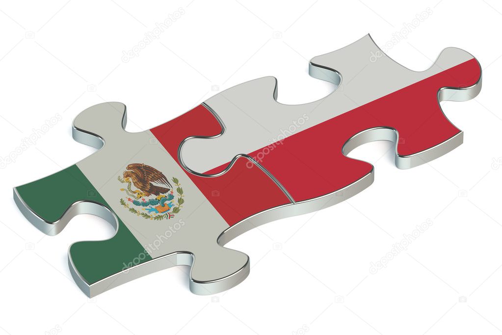 Poland and Mexico puzzles from flags