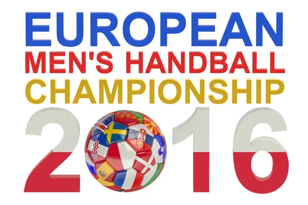 2016 European Men's Handball Championship concept — Stock Photo, Image