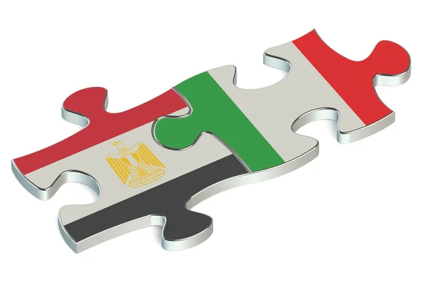 Italië en Egypte puzzels van vlaggen — Stockfoto