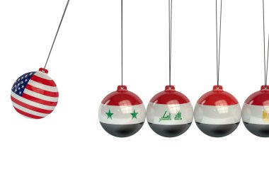 ABD, Suriye, Iran, Yemen ve Mısır savaş siyasi çatışma kavramı