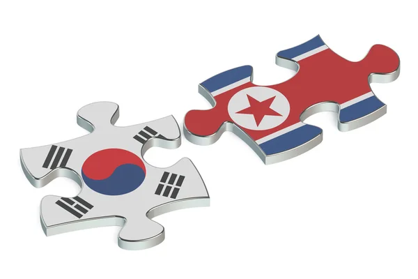 Nordkorea och Sydkorea konflikten koncept — Stockfoto