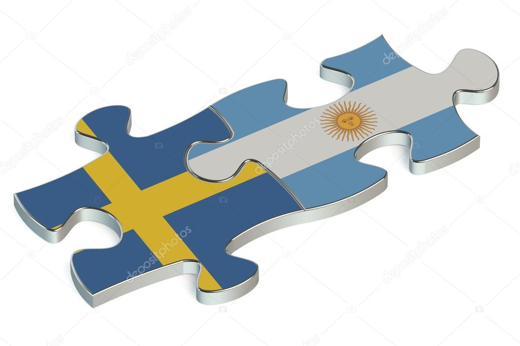 Argentina and Sweden puzzles from flags