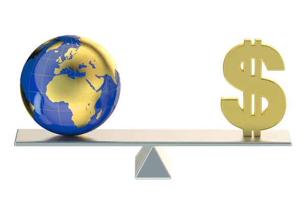 Концепция баланса, мир и деньги — стоковое фото