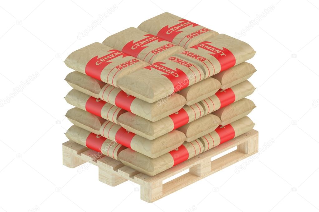 Cement bags on pallet