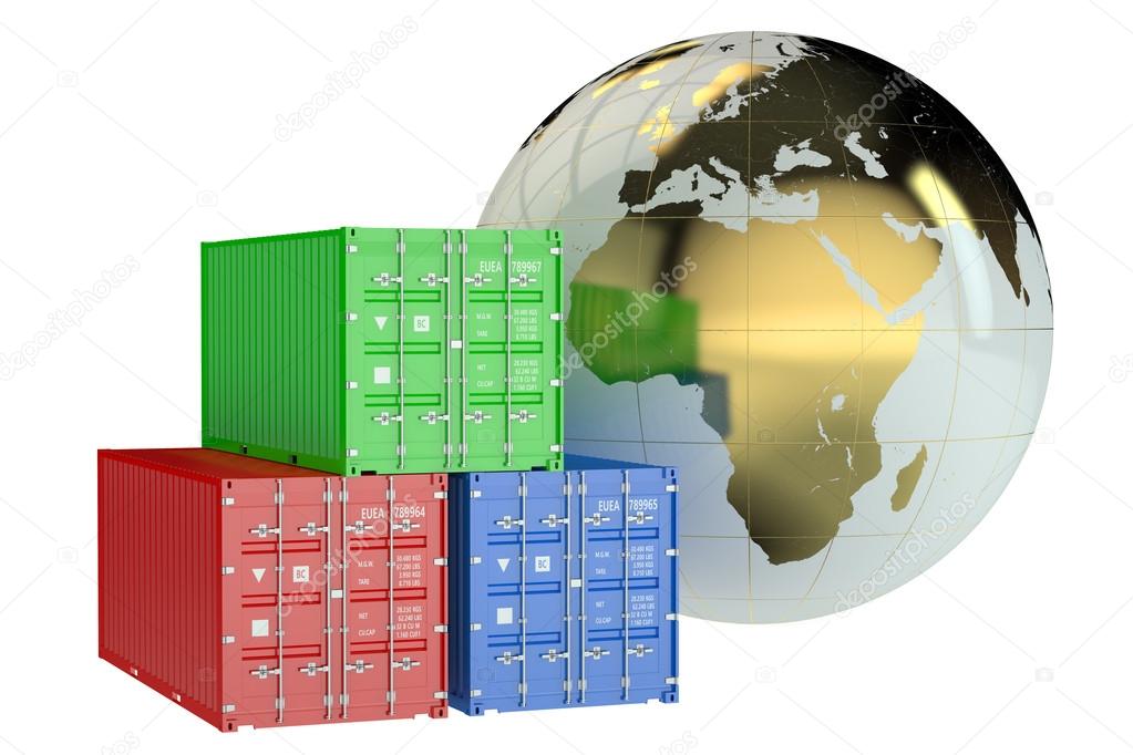 Global cargo shipping concept