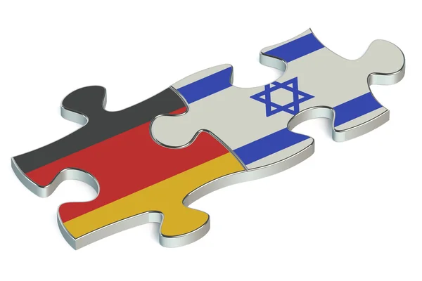 Israel och Tyskland pussel från flaggor — Stockfoto