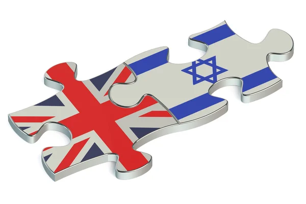 Ізраїль та Великої Британії головоломок з прапорами — стокове фото