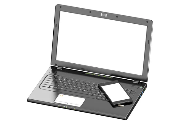 Laptop und Smartphone — Stockfoto