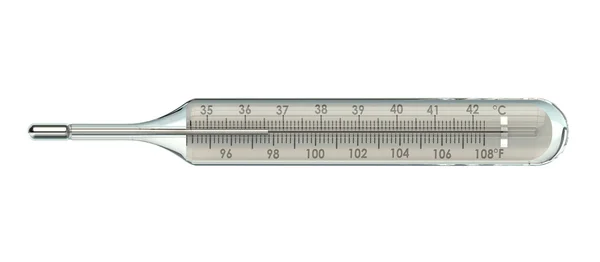 Thermometer geïsoleerd op witte achtergrond — Stockfoto