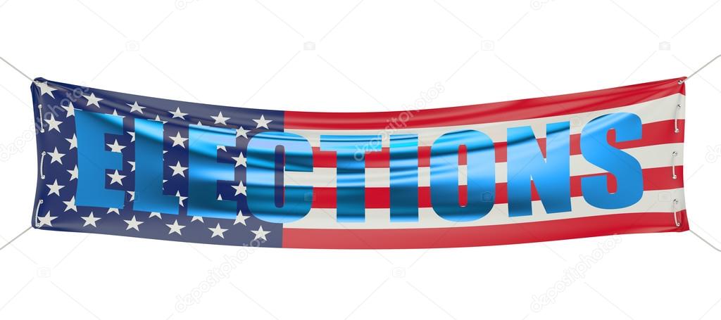 Elections in USA concept on the banner