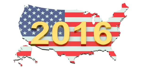 United States of America map 2016 — Stock Photo, Image