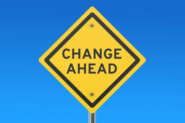 Change Ahead road sign — Stock Photo, Image