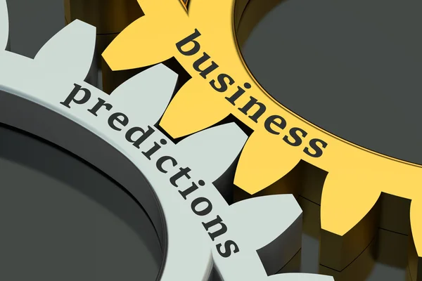 Business Predictions concept on the gearwheels — Stock Photo, Image