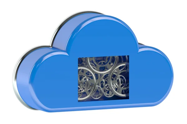 Computing Cloud na białym tle — Zdjęcie stockowe