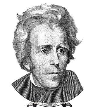 President of the United States Andrew Jackson portrait clipart