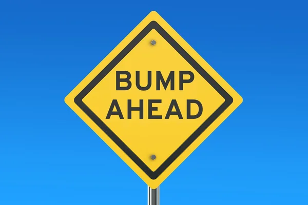 Bump Ahead dopravní značka — Stock fotografie