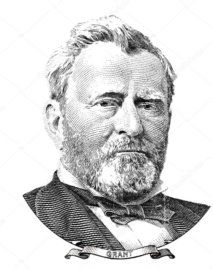 Portrait Of US President Ulysses S Grant Stock Photo Portrait Of US President Ulysses S Grant Stock Photo
