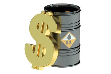 petrol varil ve Doları sembolü