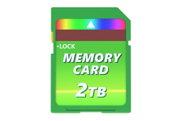 Tarjeta de memoria verde 2TB —  Fotos de Stock