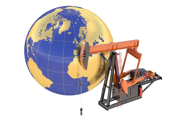 Pumpjack con globo —  Fotos de Stock