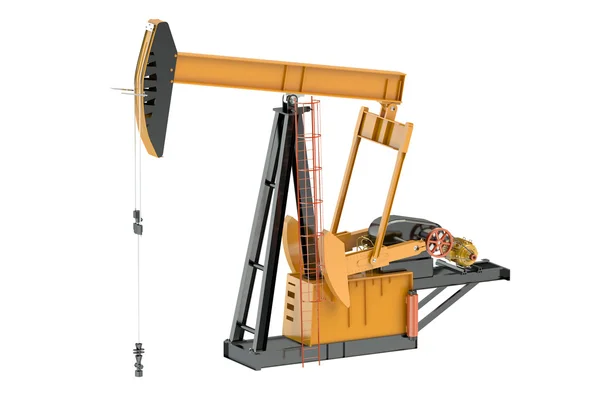 Pumpjack isolated on white background — Stock Photo, Image