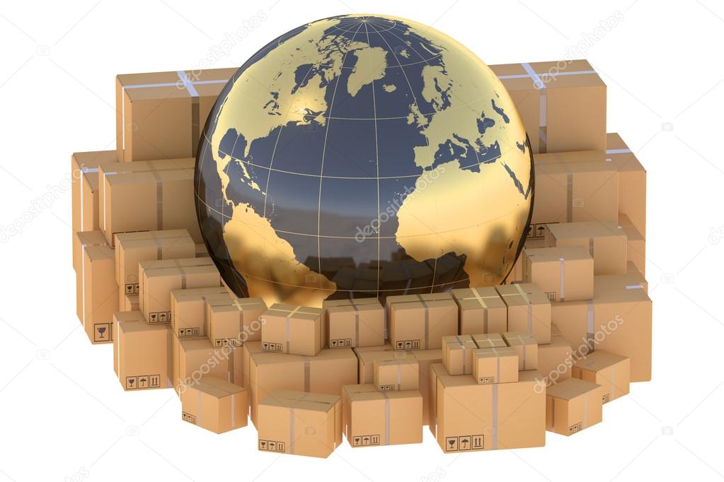 Global cargo shipping concept