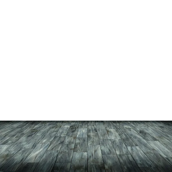 White wall and wooden floor — Stock Photo, Image