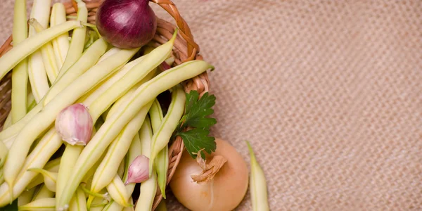 Judías de ajo y cebolla — Foto de Stock