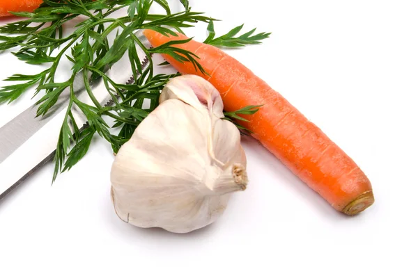 Wortel dan bawang putih — Stok Foto