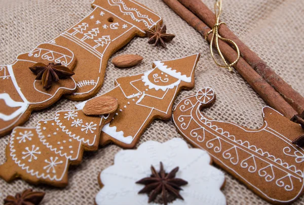 Gingerbread dan biji — Stok Foto