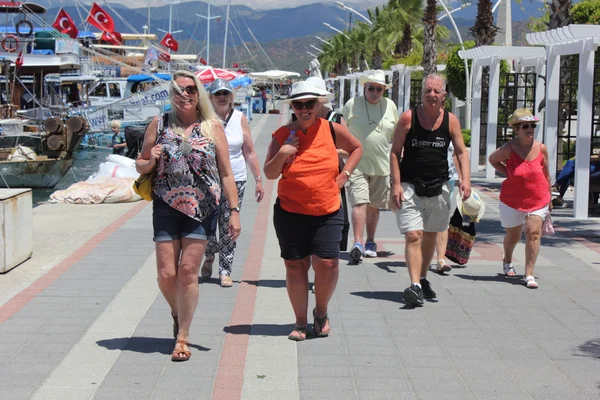 A group of English tourists — Stock Photo, Image