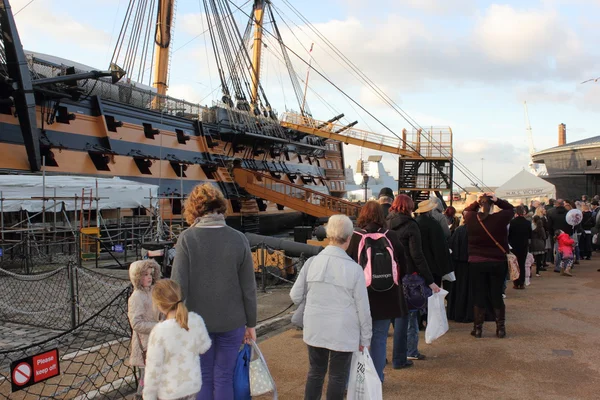 Nelsons vlajková loď Hms Victory a krále Jindřicha 8. Mary rose — Stock fotografie