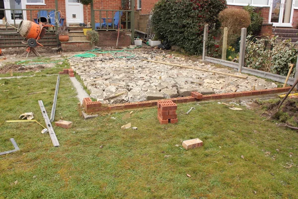 Building a patio — Stock Photo, Image