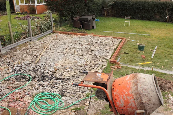 Building a patio — Stock Photo, Image