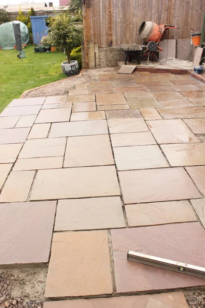 Building a natural stone patio