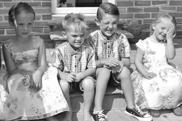 4 어린이의 그룹 — 스톡 사진