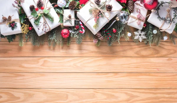 공간이 위에서 축하하는 성탄절과 — 스톡 사진