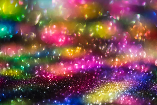 Bokeh Αποτέλεσμα Glitter Πολύχρωμο Θολή Αφηρημένη Φόντο Για Γενέθλια Επέτειο — Φωτογραφία Αρχείου