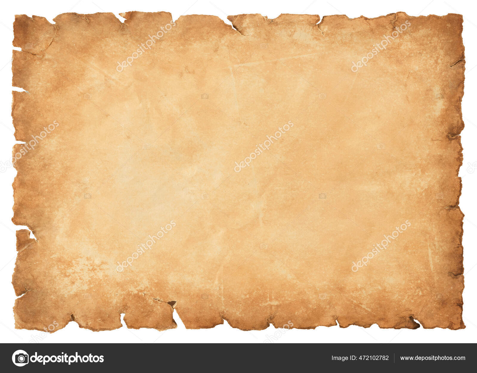 Old Parchment Paper Sheet Vintage Aged Texture Isolated White Background  Stock Photo by ©panomja7@gmail.com 472102782
