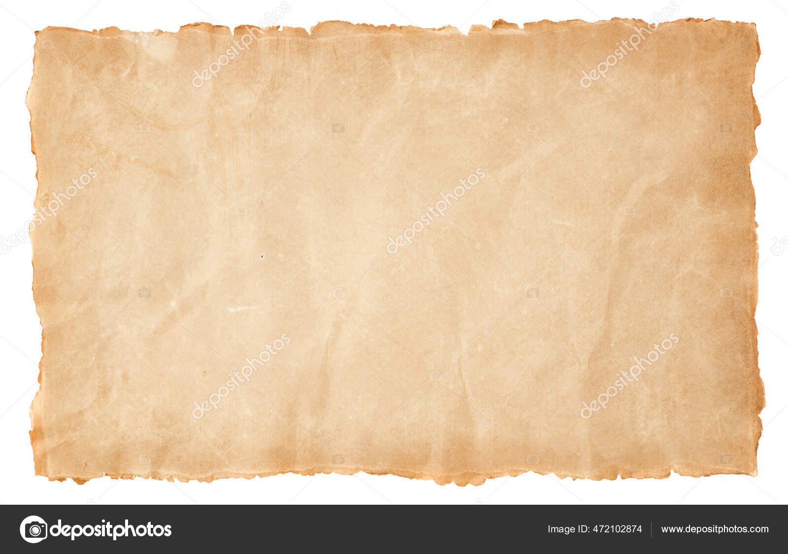 Old Parchment Paper Sheet Vintage Aged Texture Isolated White Background  Stock Photo by ©panomja7@gmail.com 472102874