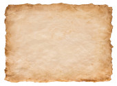 starý pergamen papír list vinobraní starý nebo textura izolované na bílém pozadí.