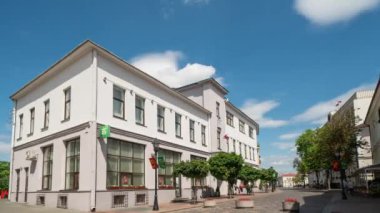 Grodno, Belarus 'un tarihi merkezi. Zaman aşımı