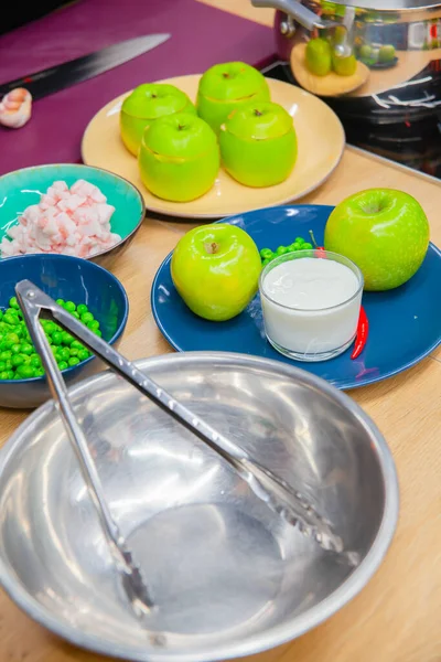 Veel Verschillende Producten Keuken Voor Het Koken Hoge Kwaliteit Foto — Stockfoto